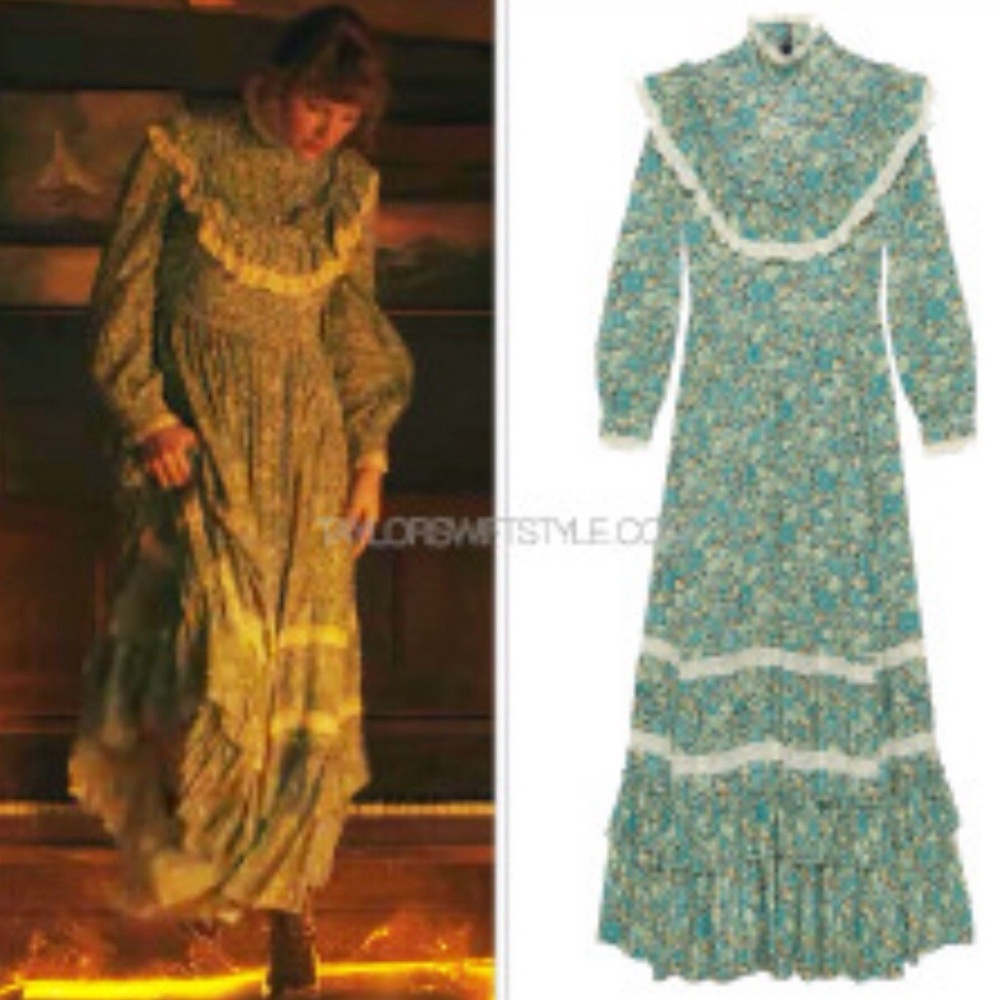 Designer Gucci Maxi Dress With Ruffles- As Seen On Taylor Swift - Picture 2 of 7
